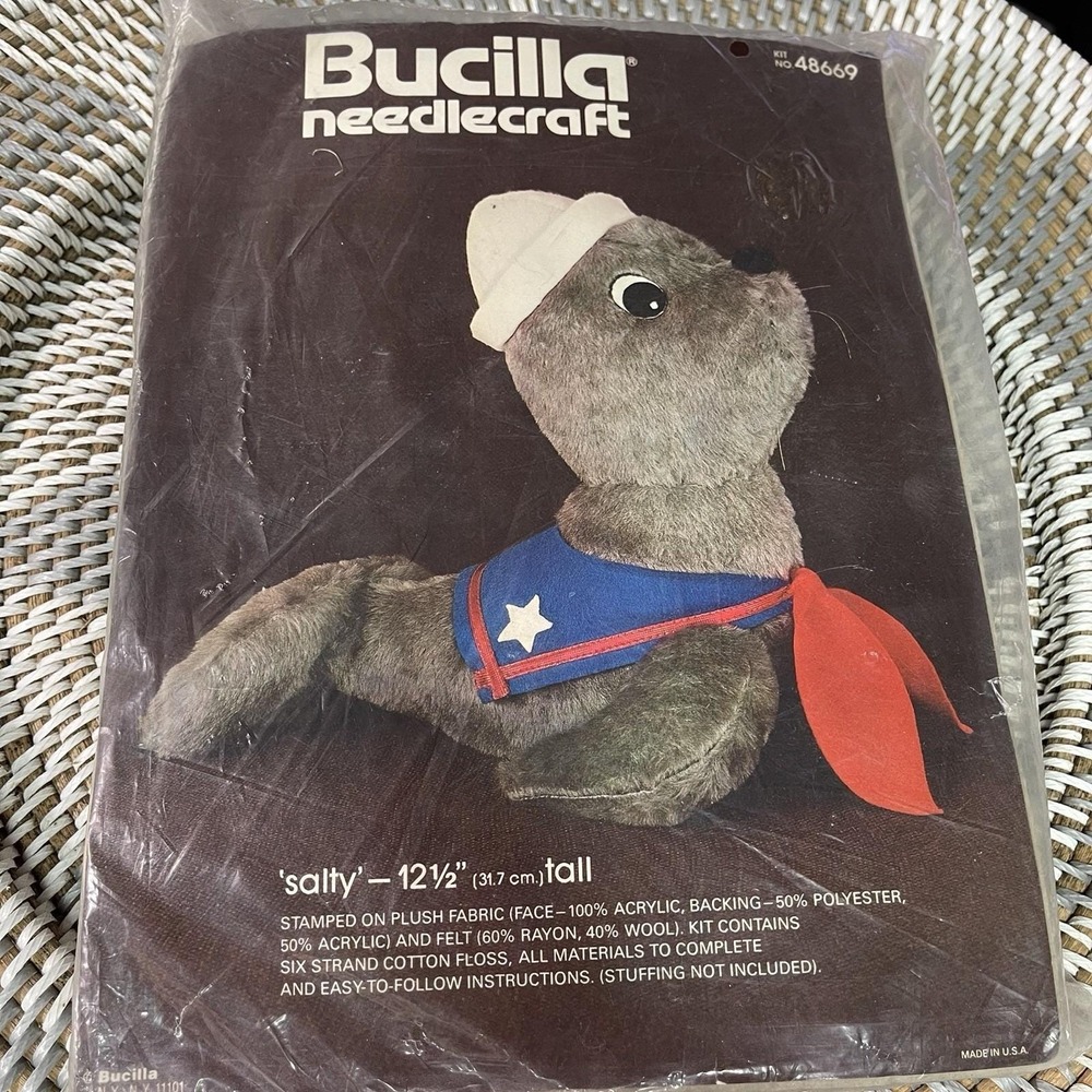 Bucilla Kit 48669 Salty Seal Needlecraft New In Bag‎ Vintage Needle Crafts